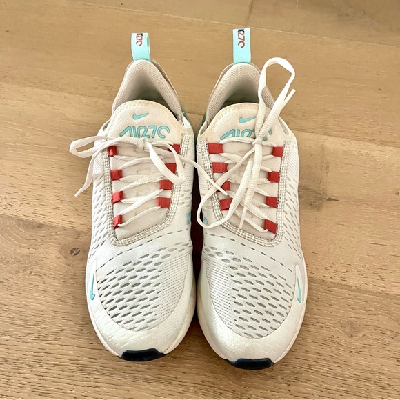 Nike AirMax White with Red and Blue Accents - Picture 2 of 4